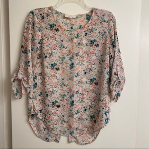 🌸 3/4 Sleeve Flowy Floral Blouse